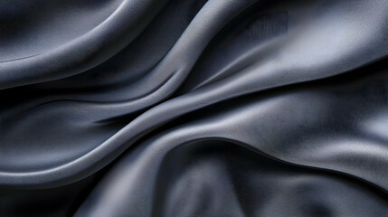 Fototapeta premium Smooth Elegant Black Fabric Textile Flowing in Soft Waves