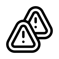 Warning triangle line icon