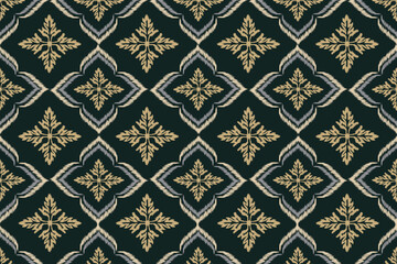 ikat Abstract Ethnic art. Seamless pattern in tribal, folk embroidery, and Mexican style. Aztec geometric art ornament print.Design for carpet, cover.wallpaper, wrapping, fabric, clothing