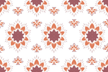 ikat Abstract Ethnic art. Seamless pattern in tribal, folk embroidery, and Mexican style. Aztec geometric art ornament print.Design for carpet, cover.wallpaper, wrapping, fabric, clothing
