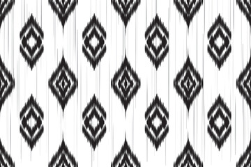 ikat Abstract Ethnic art. Seamless pattern in tribal, folk embroidery, and Mexican style. Aztec geometric art ornament print.Design for carpet, cover.wallpaper, wrapping, fabric, clothing