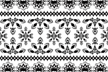 ikat Abstract Ethnic art. Seamless pattern in tribal, folk embroidery, and Mexican style. Aztec geometric art ornament print.Design for carpet, cover.wallpaper, wrapping, fabric, clothing