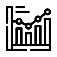 Bar chart line icon