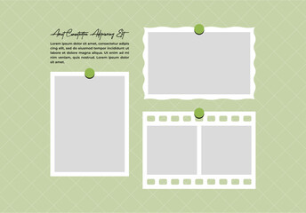 Picture or photos frame collage and digital photo wall template