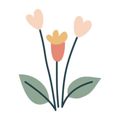 Flower. Cute illustration, vector, color, simple.
