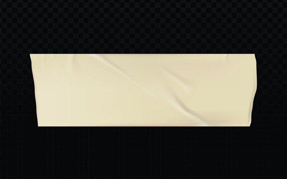 Realistic masking tape vector, a universally recognized tool for crafting and design. This detailed illustration, with its subtle wrinkles and curled edge, captures the authentic texture of masking ta