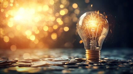 Glowing Idea, Coins, Spark, Dark