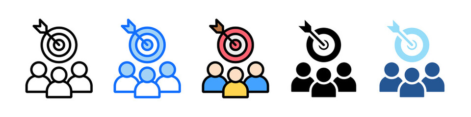 Target Icon Set Multiple Style Collection