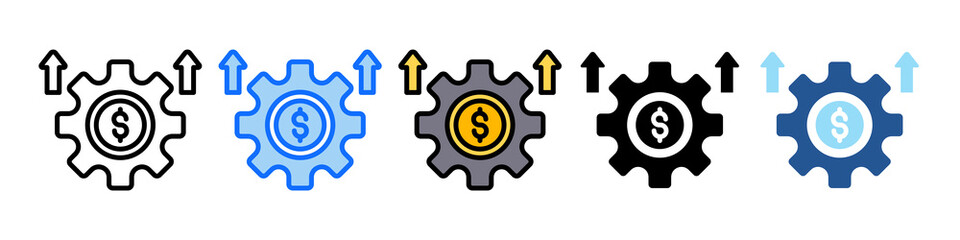 Development Icon Set Multiple Style Collection