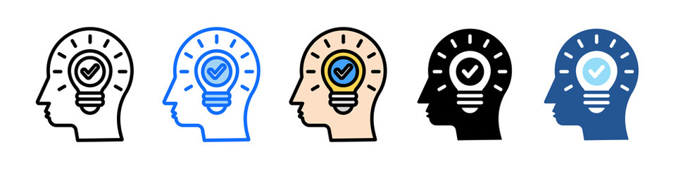 Inspiration Icon Set Multiple Style Collection