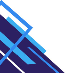 Blue Geometric Corner