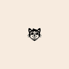 Cat icon flat vector design. 