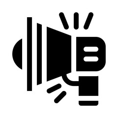 Megaphone glyph icon