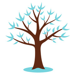 Obraz premium tree silhouette vector