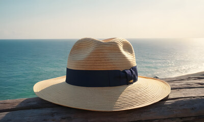 summer hat on the beach