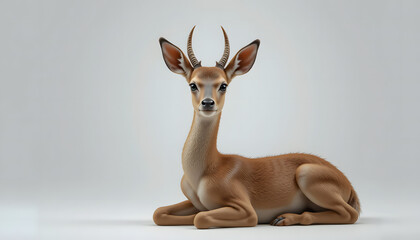 Fototapeta premium impala antelope isolated on white
