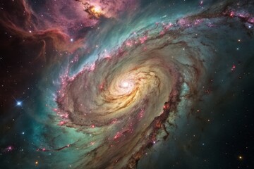 Majestic Spiral Galaxy in Deep Space