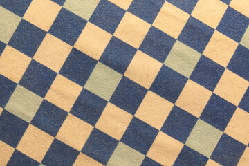 Blue and yellow checkerboard background, checkered pattern