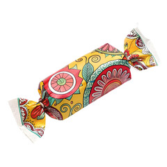 Fruit Candy Wrapper Design on transparent background