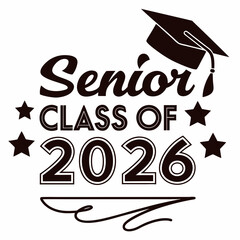 Graduation Cap & Senior 2026 Logo Design