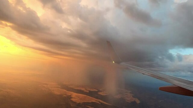 Fly 0369 Sunset LAS PHX colorful sky