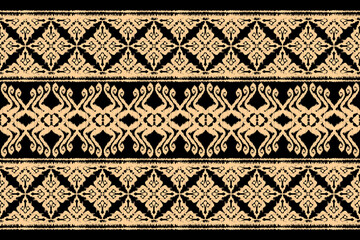 Motifs African boho paisley Floral Ikat pattern embroidery border. Ethnic ikat floral Indian Pattern.Aztec ornament print. Geometric ethnic pattern seamless color oriental.