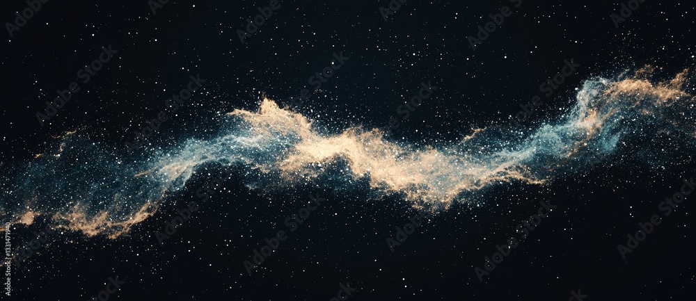 Poster a futuristic background featuring abstract technology flow and dynamic waves is created through 3d r