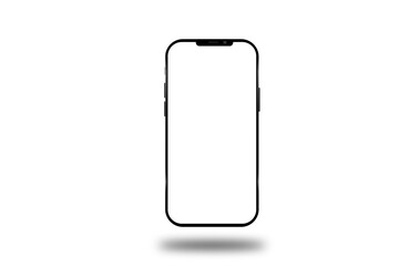 3D mobile phone Realistic smartphone mockup. vector with isolated on white background. Device front view. with shadow., high quality  ux presentation.
