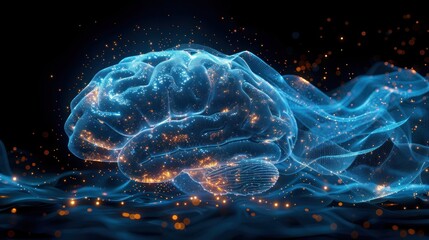 Digital Brain Illustration