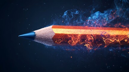 Minimalist Pencil Symbol on a Transparent Background