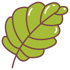 Cute Autumn Leaf Vector Illustration