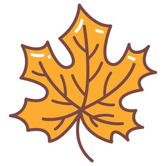Cute Autumn Leaf Vector Illustration