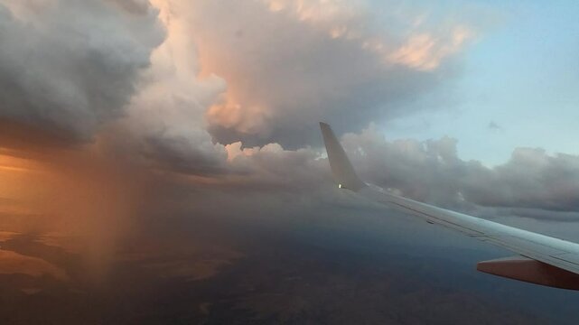 Fly 0372 Sunset LAS PHX colorful sky