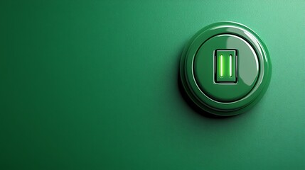 Green pause button for illuminated on matching surface.