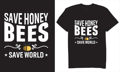 Print save honey bees save world 