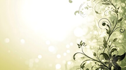 Elegant Floral Design With Soft Background Illumination