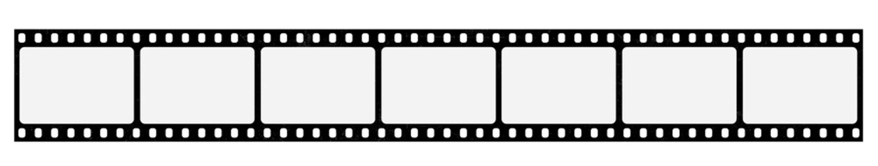 Film strips mockup templates of old retro film frame with shadow on background. Video or movie film vintage analog cinema, photograph camera film strip. Trendy editable camera roll social stories