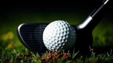 Dramatic golf club impact on ball