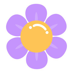 Cute Flower Icon Vector Illustration