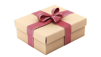 Obraz premium Gift box with a burgundy ribbon perfect for special occasions and celebrations