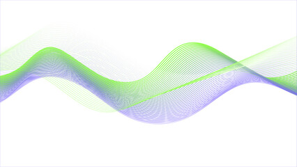 Abstract vector wavy lines flowing smooth curve