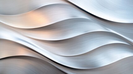 Abstract wavy metal panels