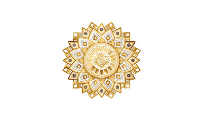 Naklejka premium Elegant Golden Mandala Ornament – Vector Design