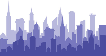 Fototapeta premium Night Cityscape Silhouette Background