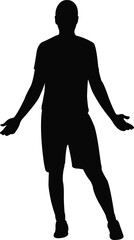 a man body silhouette vector
