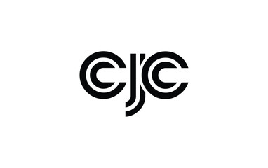 CJC Creative Unique Modern Letter Logo Design. Stylized logo featuring a unique letter design, presenting abstract minimalist aesthetics and modern appeal.