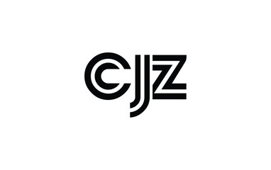 CJZ Creative Unique Modern Letter Logo Design. Stylized logo featuring a unique letter design, presenting abstract minimalist aesthetics and modern appeal.