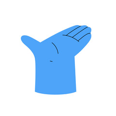 Hands  in cartoon style.  isolated on white background. Emoji Hands. Vector illustration