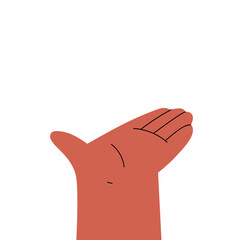 Hands  in cartoon style.  isolated on white background. Emoji Hands. Vector illustration