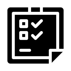 Attendance sheet glyph icon